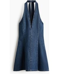 H&M - Denim Halterjurk - Lyst