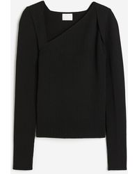 H&M - Pullover mit asymmetrischem Ausschnitt - Lyst