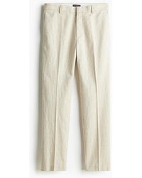 H&M - Pantalon de costume Slim Fit en lin mélangé - Lyst