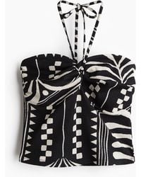 H&M - Kurzes Neckholder-Top - Lyst