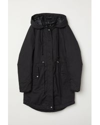 H&M Wattierter Parka - Schwarz