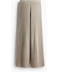 H&M - Weite Hose aus Rippstrick - Lyst
