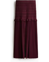 H&M - Ajourgebreide Geplisseerde Rok - Lyst