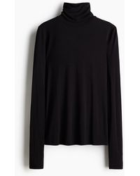 H&M - Viscose Top Met Col - Lyst