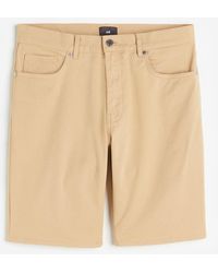 H&M - Shorts aus Baumwolltwill Slim Fit - Lyst
