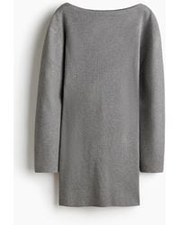 H&M - Ribgebreide Jurk - Lyst