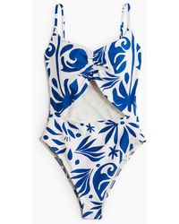 H&M - Badeanzug mit wattierten Cups und High Leg - Lyst
