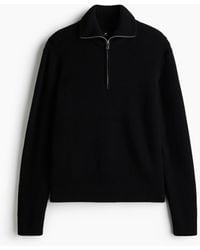 H&M - Pull Regular Fit En Laine Avec Col Zippé - Lyst