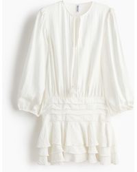 H&M - Jurk Met Strokenrok - Lyst