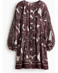 H&M - Oversized Kleid mit Bindegürtel - Lyst