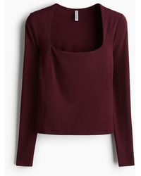 H&M - Langarmshirt aus Mikrofaser - Lyst