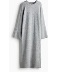 H&M - Gebreide Maxi-jurk - Lyst