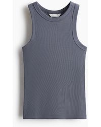 H&M - Geripptes Tanktop - Lyst