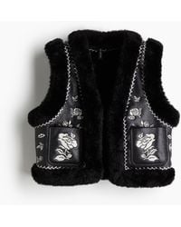 H&M - Gilet Met Fluffy Randen - Lyst