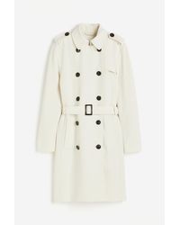 H&M - Zweireihiger Trenchcoat - Lyst