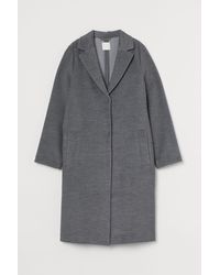 H&M Knielanger Mantel - Grau