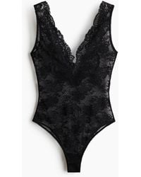 H&M - Kanten Body Met V-hals - Lyst