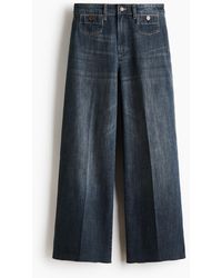 H&M - Wide High Waist Ankle Jeans - Lyst