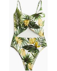 H&M - Badeanzug mit wattierten Cups und High Leg - Lyst