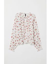 H&M Bluse mit Knopfleiste - Weiß