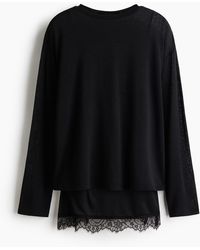 H&M - Gelaagde Top Met Kant - Lyst