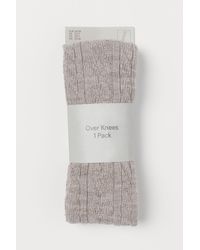 H&M Over-the-knee Socks - Brown