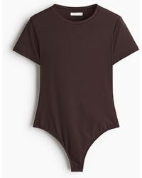 H&M - Body aus Mikrofaser mit Kurzarm - Lyst