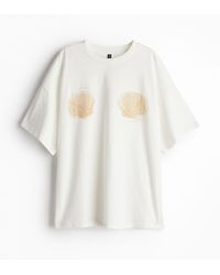 H&M - T-shirt oversize avec motif - Lyst