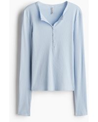 H&M - Geribde Henleytop - Lyst