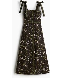 H&M - Baumwollkleid mit Bindeträgern - Lyst