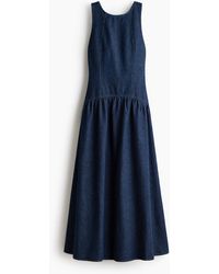 H&M - Denim Jurk Met Uitlopende Rok - Lyst
