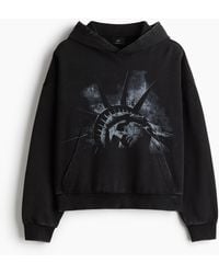H&M - Bedruckter Hoodie in Oversized Fit - Lyst