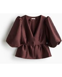H&M - Peplumbluse - Lyst