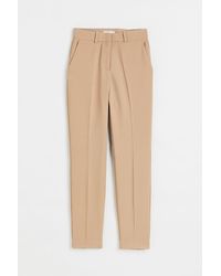 pantalons en chinos voor Lange broeken H&M Overhemdjurk Van Twill in het Naturel Dames Kleding voor voor Broeken 