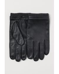 H&M Lederhandschuhe - Schwarz