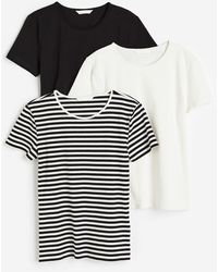 H&M - Set Van 3 T-shirts - Lyst