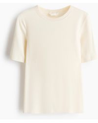 H&M - T-shirt côtelé - Lyst