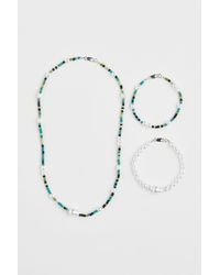 H&M Lot de 3, collier et bracelets - Bleu