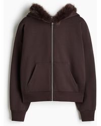 H&M - Capuchonvest Met Fluffy Rand - Lyst
