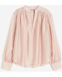 H&M - Popover-blouse Van Lyocell - Lyst