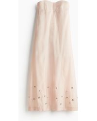 H&M - Bandeau-Kleid mit Verzierungen - Lyst