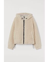 H&M Teddy Capuchonjack - Naturel