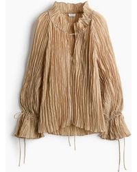 H&M - Oversized Crinkleblouse - Lyst