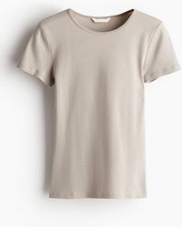H&M - T-shirt côtelé - Lyst