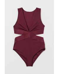 H&M Badeanzug mit Cut-outs - Rot