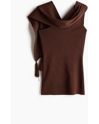 H&M - One-Shoulder-Top mit Schaldetail - Lyst