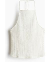 H&M - Top dos nu texturé - Lyst