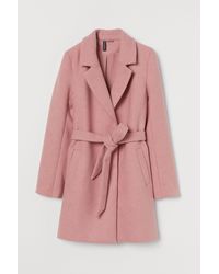 H&M Mantel aus Wollmix - Pink