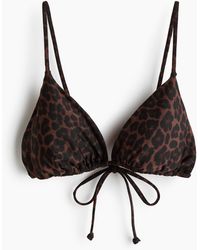 H&M - Wattiertes Triangel-Bikinitop - Lyst