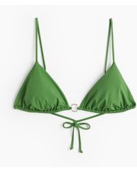 H&M - Wattiertes Triangel-Bikinitop - Lyst